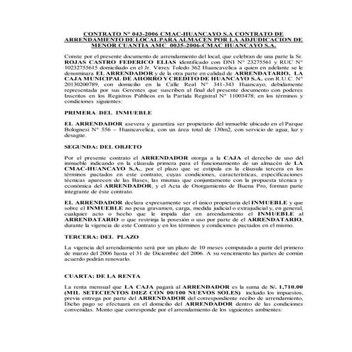 Contrato u orden de compra o de servicio | DOC