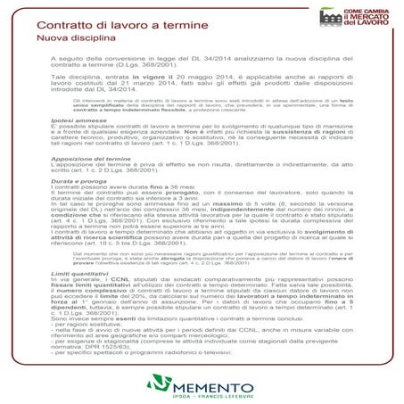 Contratto di lavoro a termine PDF
