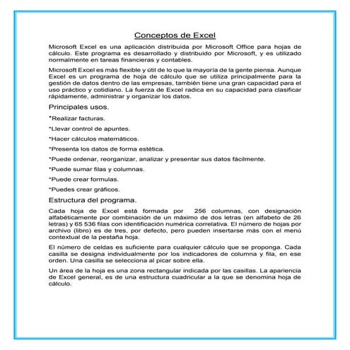 Conceptos basicos de microsoft excel | PPTX