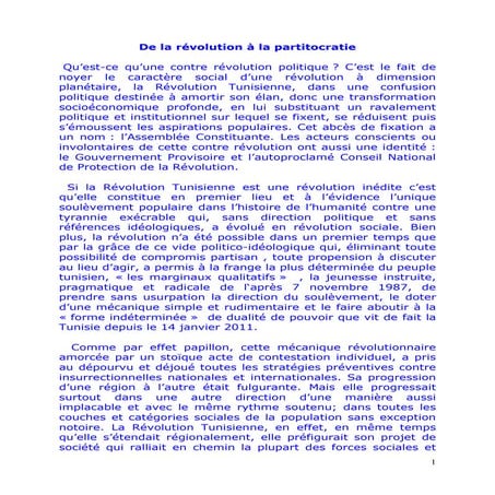 Contre révolition politique def saber dahi