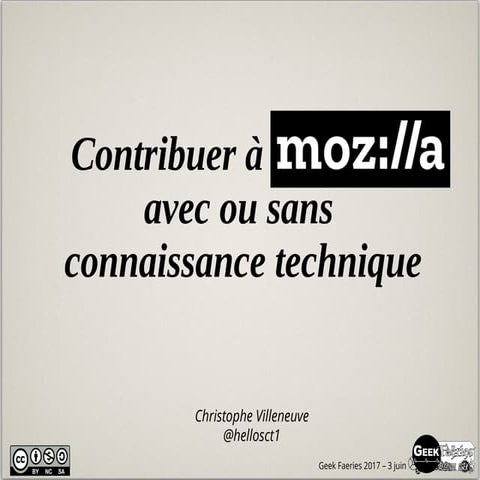Contribuer à Mozilla avec ou sans connaissance technique