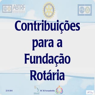 Porque contribuir para a Fundação R...