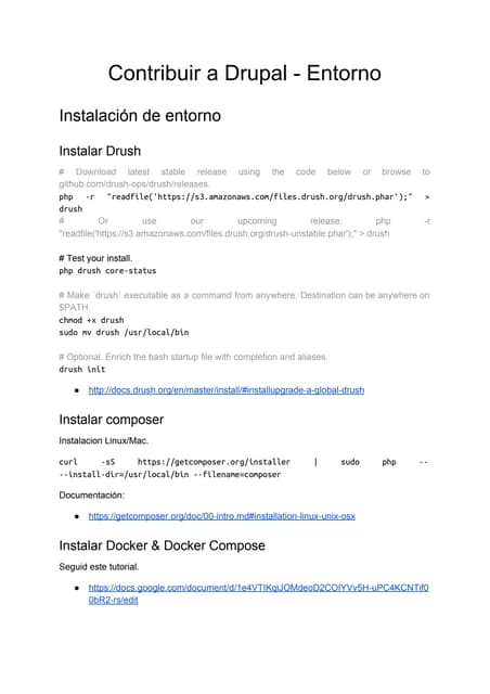 Contribuir a Drupal - Entorno