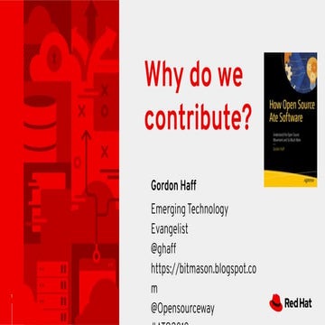 Why do we contribute (to open source)?