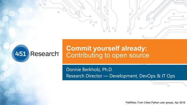 Commit yourself already: Contributing to open source