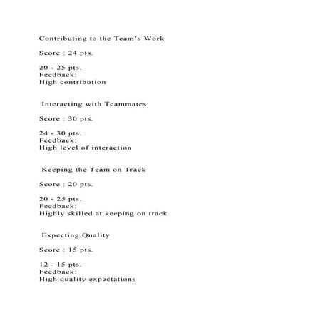 Self-Assessment 8.3 Evaluate Your Team Member EffectivenessUse .docx