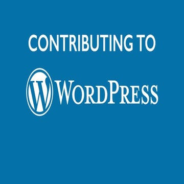 Contributing to the WordPress Community