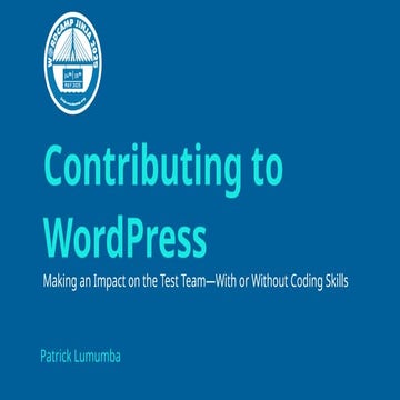 Contributing to WordPress With & Without Code.pptx