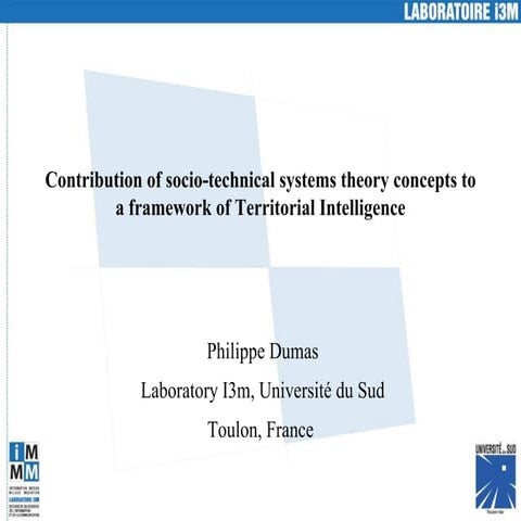 Contribution Of Sociotechnical Systems Theory Concepts To A Framework Of Terr...