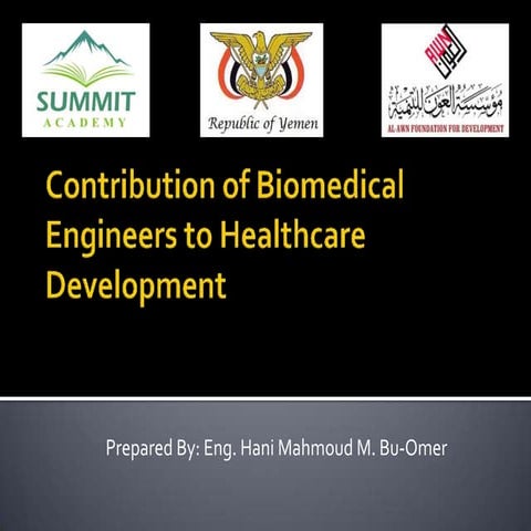 Contribution of biomedical engineers to healthcare development