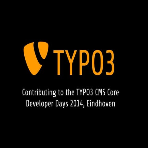 Contribute to TYPO3 CMS
