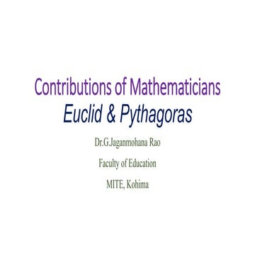 Contributions of mathematicians 