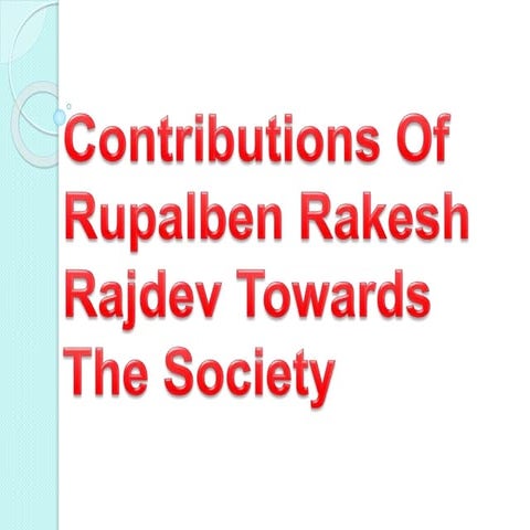 Rupal Rajdev - A Beacon of Devotion to Social Wellbeing and ...