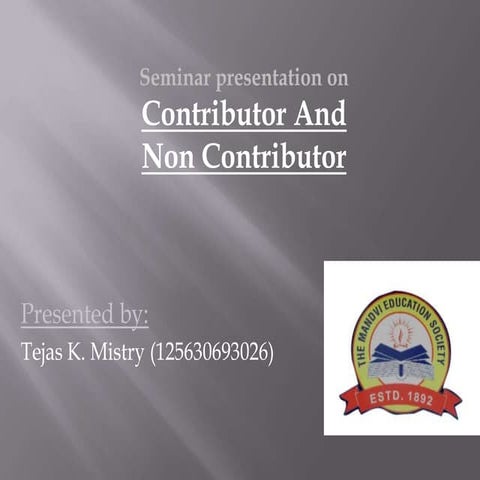 Contributor and non contributor