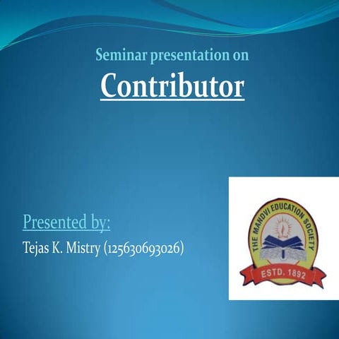 Contributor example and google as a contributor