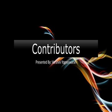 Contributors In The Media Field 