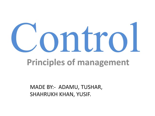 Control | PPT
