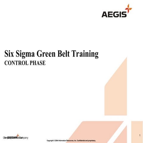 control phase of lean six sigma green belt training