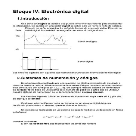 Bloque IV: Electrónica digital