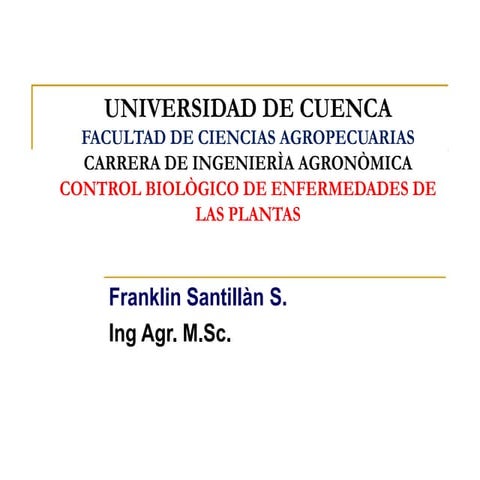 Control biològico de enfermedades de las plantas