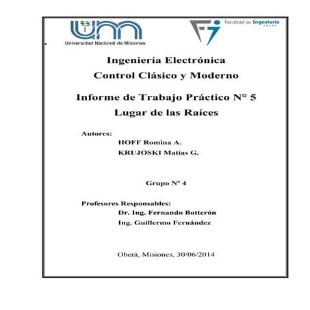Región deseada de los polos de lazo cerrado - Proyecto de controladores con l...