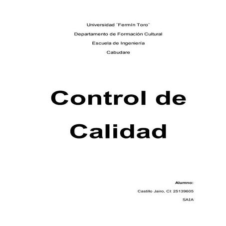 Control de calidad