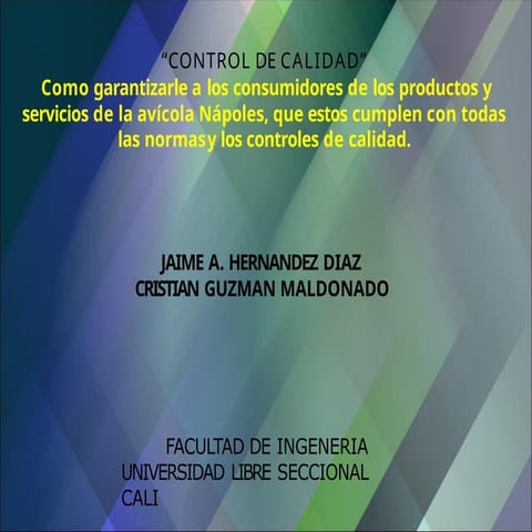 Problemas de control de calidad | PPTX