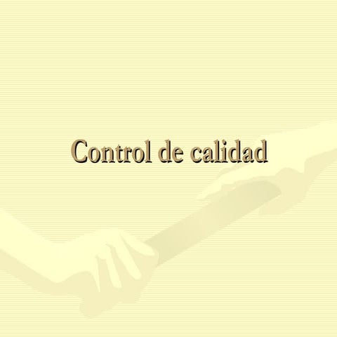 Control de calidad clase teórica