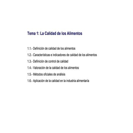 Control de calidad e inocuidad de los alimentos | PDF