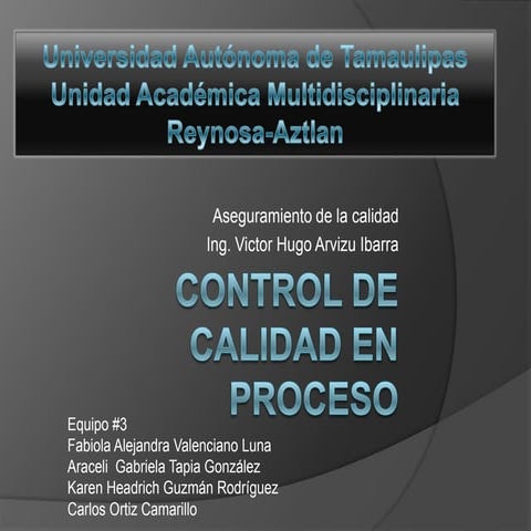 Control De Calidad En Proceso | PPTX