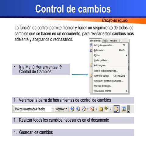 Control de cambios