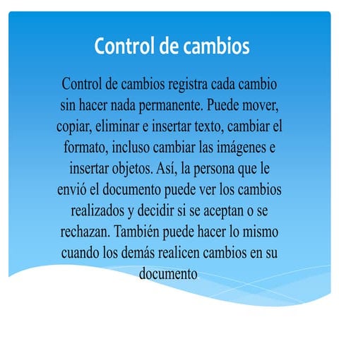 Control de cambios