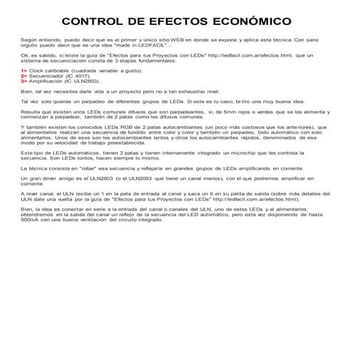 Control de efectos económico