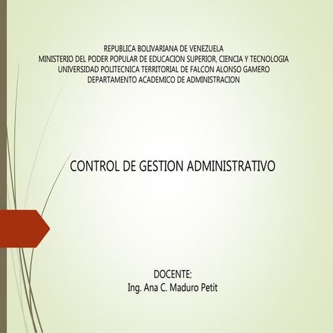 Control de geston