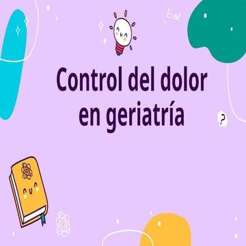 manejo del dolor en el adulto mayor OMS) | PPTX