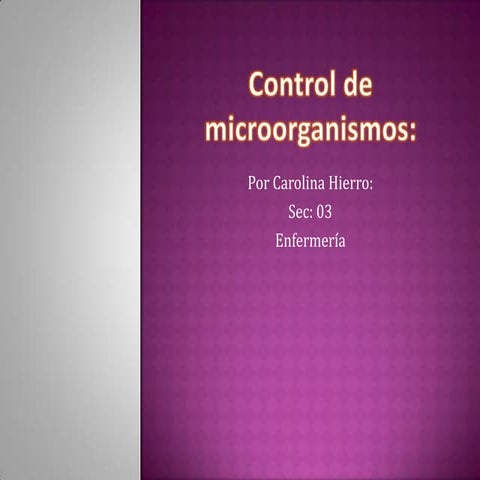 Control de microorganismos