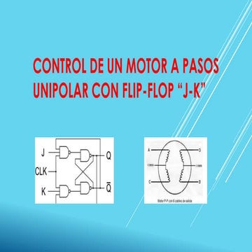 Control de motor a paso con flip flop jk