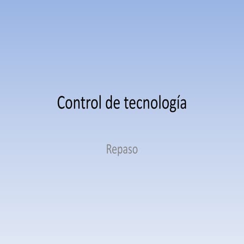 Control de tecnología