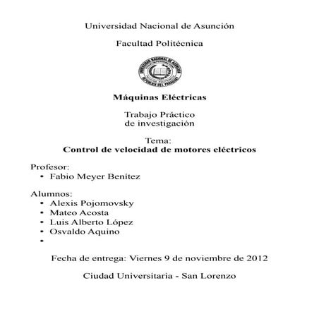 Control de velocidad de motores