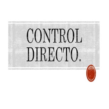 control directo | PPTX