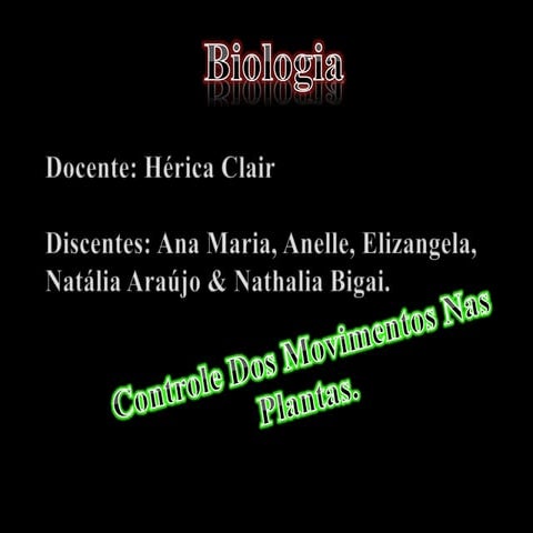 Controle do movimento das plantas