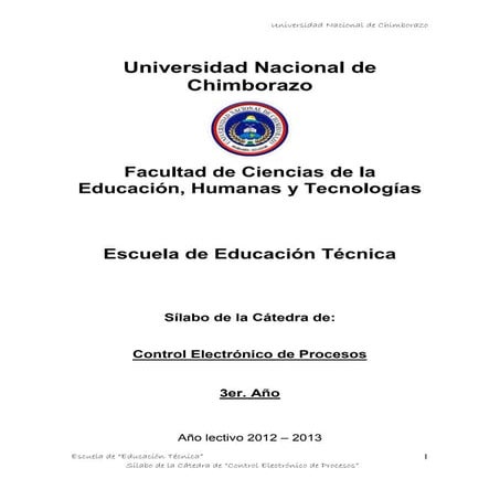 Control electrónico de procesos 2012 2013