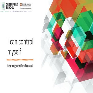 control emotions, a guide for young students