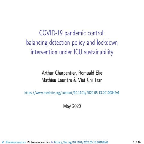 Optimal Control and COVID-19