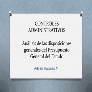 Las normas Generales del Presupuest...