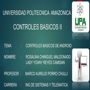 Controles basicos de android studio | PPTX