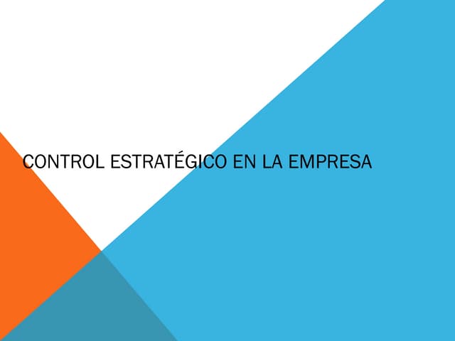 Control estrategico