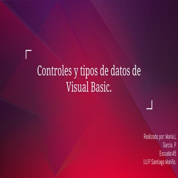 Controles y datos de visual basic