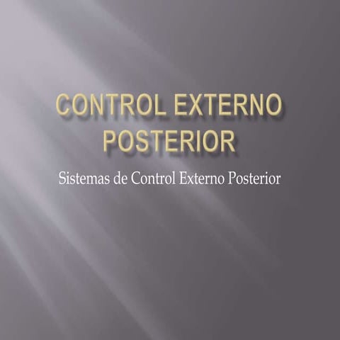 Control externo posterior | PPTX