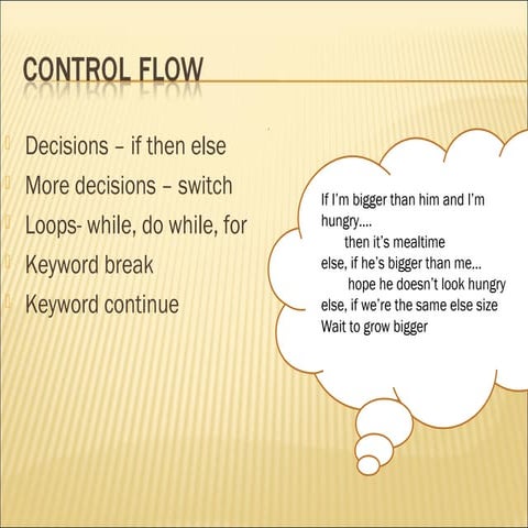 Control flow in c | PPT